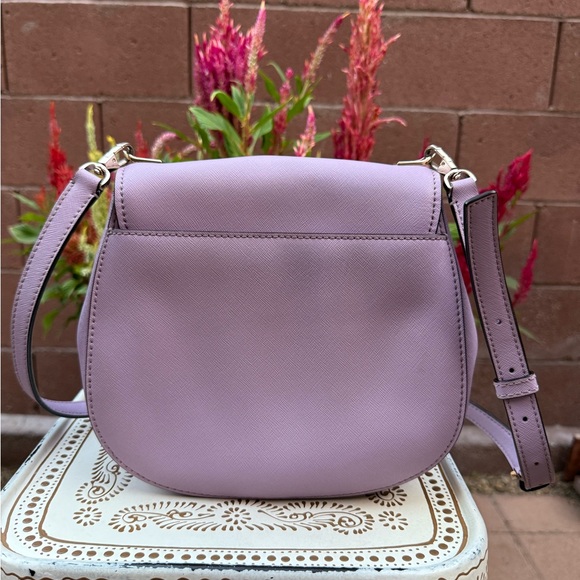Kate Spade Cameron Street Byrdie Saddle Lilac Petal Crossbody Bag - Picture 9 of 13